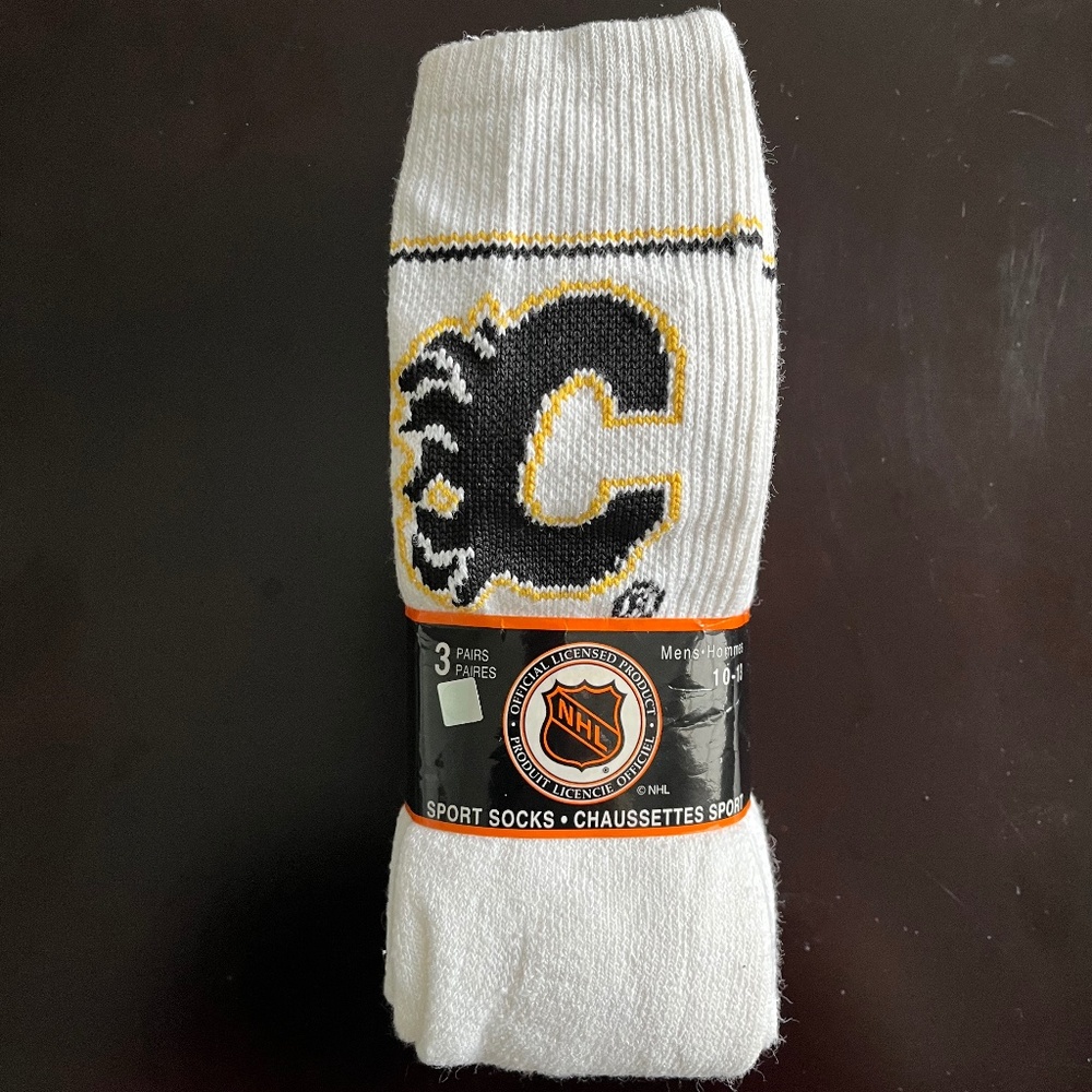 Calgary Flames socks - Made in Canada